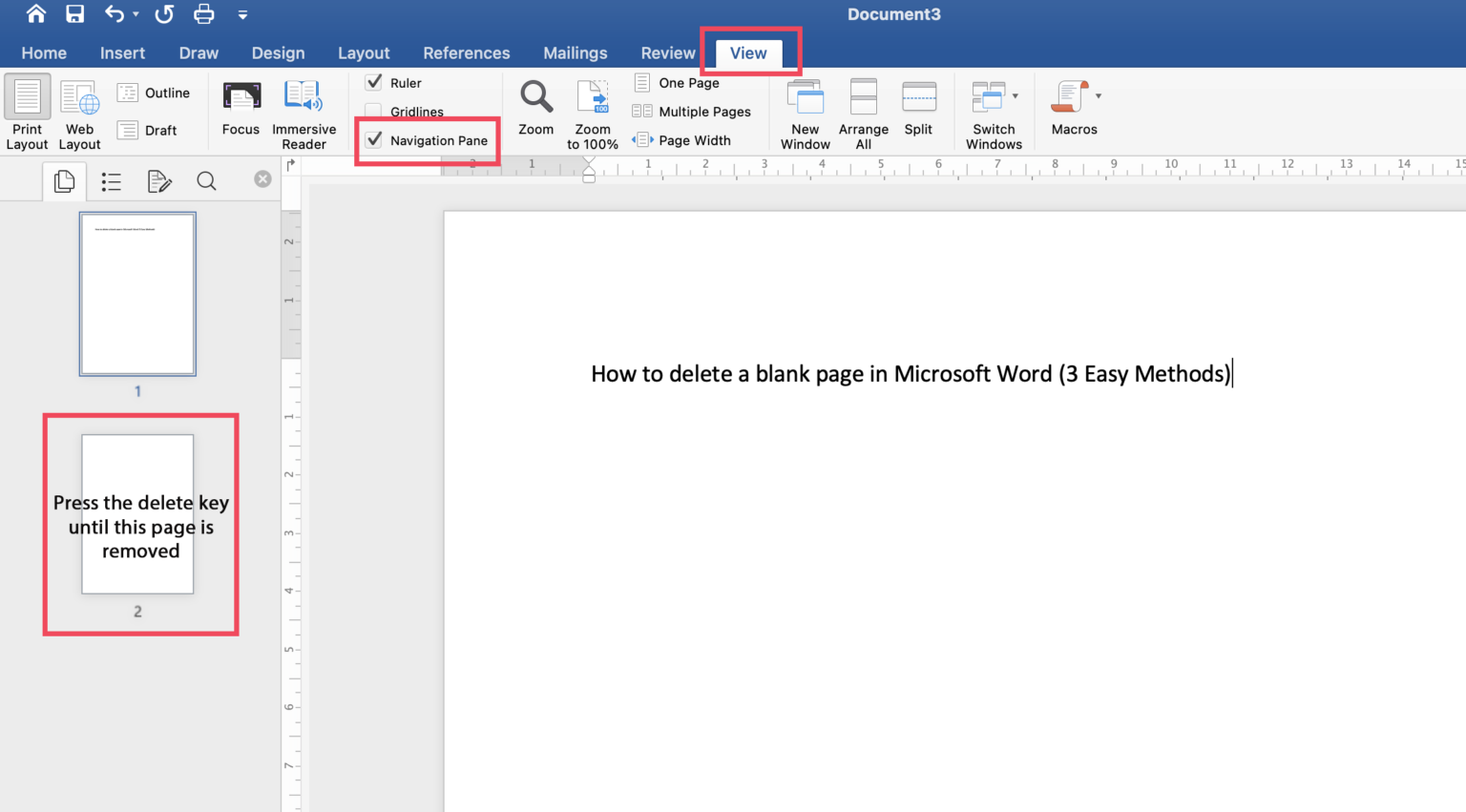 How To Delete A Blank Page In Microsoft Word Techbook101